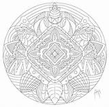 Mandala With Flowers And Feathers  Mandalas Coloring Pages For Adults sketch template