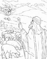 Moses And The Burning Bush Coloring Pages sketch template