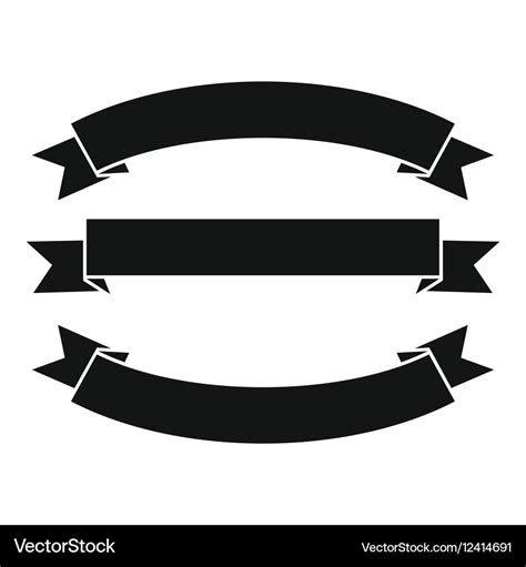 Ribbons icon simple style Royalty Free Vector Image