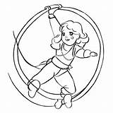 Free Easy To Print Circus coloring Pages trapeze  sketch template