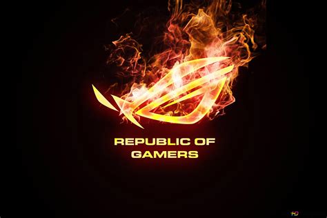 Asus ROG (Republic of Gamers) - Feuer-Themed Logo HD Hintergrundbilder ...