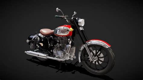 ArtStation - Royal Enfield Classic 350 Red (2023) | Game Assets