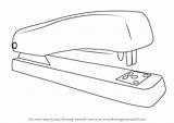 How To Draw A Stapler Tools Step By  DrawingTutorials101com sketch template