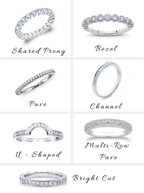 Diamond Bands With Different Types Of Diamond Setting 3D Model ...