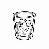 Premium Vector  Whiskey Black color outline Sketch Style Cocktail Art sketch template
