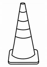 Traffic Cone  Coloring Page sketch template