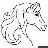 Horse Outline Coloring Page  Easy Drawing Guides sketch template