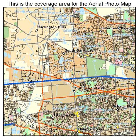 Aerial Photography Map of Hoffman Estates, IL Illinois