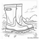Rain Boot Coloring Pages sketch template