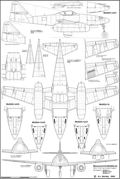 Messerschmitt Me 262 Blueprints