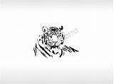老虎头温柔虎头AI80格式激光打标文件通用矢量图  微图库 sketch template