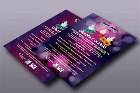 DRAMA COURSE – Leaflet or flyer design for dates-n-mates Renfrewshire’s Drama Course. # ...