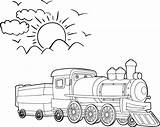 Vector Illustration Of transportation train On A Sunny Day Suitable  sketch template