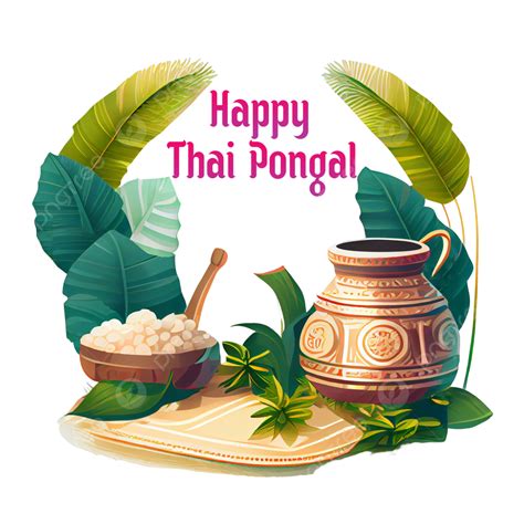 Happy Thai Pongal, Thai Pongal, Pongal, Happy Pongal PNG Transparent ...