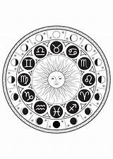 Zodiac Signos Mandalas Ausmalbilder Colorear Zodiaco Sternzeichen  sketch template