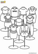 Coloring Pages Clothes sketch template