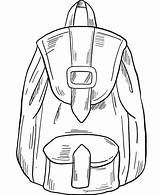 Backpack Coloring Page sketch template