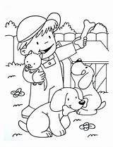 Farm Scene Coloring Pages For Kids sketch template