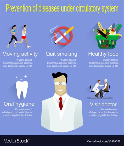 Heart Disease Prevention Infographics Royalty Free Vector