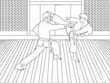 Karate coloring page  ColouringPages sketch template