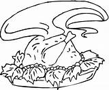 Cooked Chicken Coloring Page sketch template