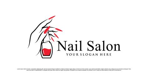 Nail polish or nail salon logo design template with creative concept Premium Vector 7380812 ...