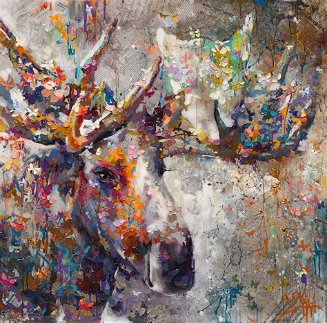 Wilderness Lands Moose Painting on Panel - Raitman Art Galleries