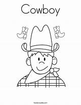 Cowboy Coloring Page  Twisty Noodle sketch template