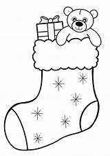 Christmas Stocking Coloring Page sketch template