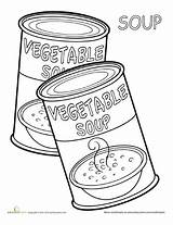 Soup Can Coloring Page sketch template