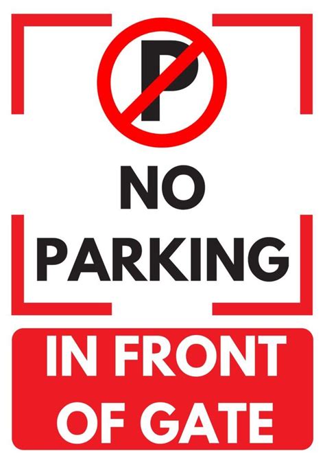 Free Printable No Parking Signs Template & Images | Parking signs, Sign templates, Printable signs