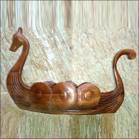 VM-24 Viking Ship Bowl | Celtic, Viking and Lamp Woodcraft Carvings