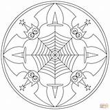 Halloween Mandala Coloring Pages sketch template