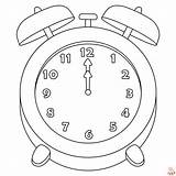 Alarm Clock Coloring Pages sketch template