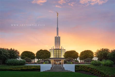 Atlanta Temple Summer Sunset - LDS Temple Pictures