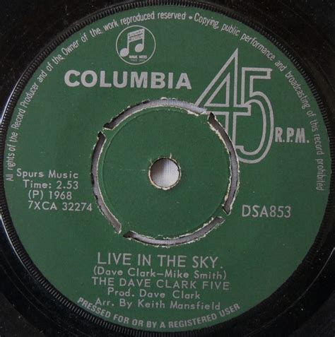 The Dave Clark Five – Live In The Sky (1968, Vinyl) - Discogs