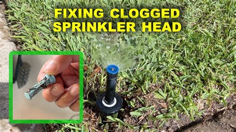 HOW TO FIX CLOGGED SPRINKLER HEAD - YouTube