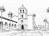 Explore California Missions Through Color  Coloring Page sketch template