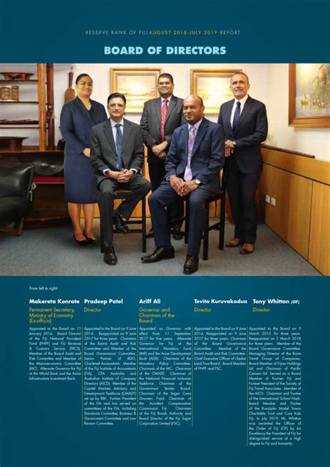 Board of Directors - Reserve Bank of Fiji