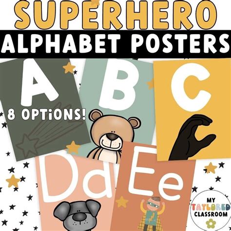 Superhero Alphabet Posters Superhero Classroom Decor - Etsy