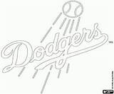 Dodgers Baseball Logo Coloring Page Pages sketch template