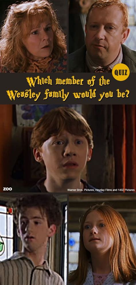 Which member of the Weasley family would you be? | Weasley family, Weasley, Harry potter quiz