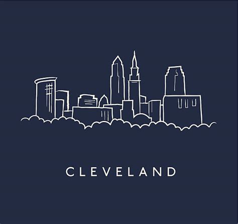 Cleveland Ohio Skyline Drawings Illustrations, Royalty-Free Vector ...