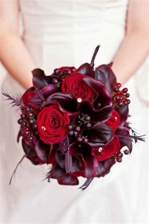 Wine Colored Bridal Bouquets - Bouquet Wedding Flower