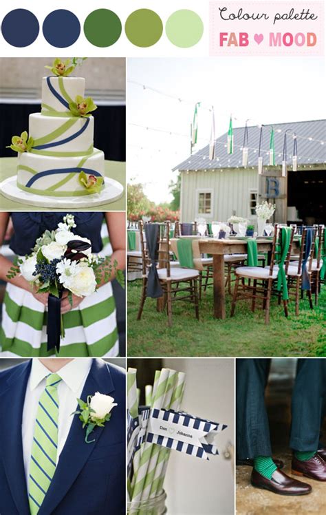 Navy Blue Green Wedding colors, Summer wedding color ideas