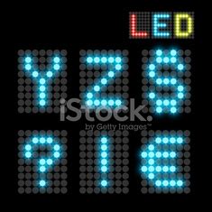 Led Font Stock Vector | Royalty-Free | FreeImages