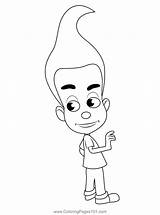 Jimmy Neutron Hero Coloring Page For Kids  Free The Adventures Of sketch template