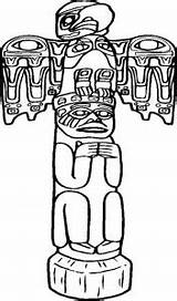 Printable Totem Pole Coloring Pages – ColoringMecom sketch template