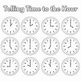 Telling Time To The Hour  Coloring Pages Mimi Panda sketch template