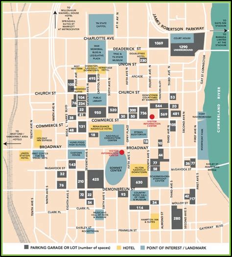 Map Of Hotels Downtown Nashville Tn - Map : Resume Examples #EY399Ld32V